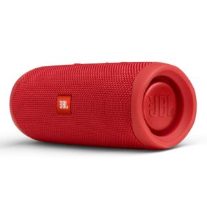 JBL Flip 5 Waterproof Portable Wireless Bluetooth Speaker Bundle with divvi! Protective Hardshell Case - Red