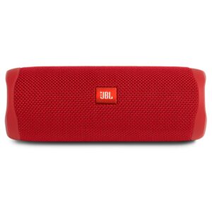 JBL Flip 5 Waterproof Portable Wireless Bluetooth Speaker Bundle with divvi! Protective Hardshell Case - Red