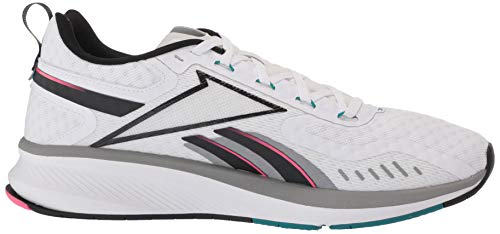 Reebok FUSIUM Run 20 Shoe, White/Black/Acid Pink, 11 M US