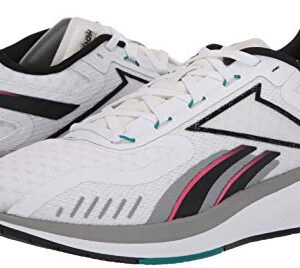 Reebok FUSIUM Run 20 Shoe, White/Black/Acid Pink, 11 M US