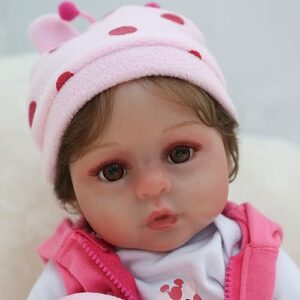 Reborn Realistic Newborn Baby Dolls, 18 inch Silicone Real Toddler Girl Lifelike