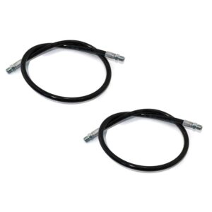 55020 set of 2 high-pressure hydraulic hoses fits western snow plows male ends