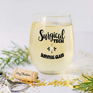 Surgical Tech Student Gifts for Women Surgical Technologist gifts at School Acceptance Wine Glass her 0245