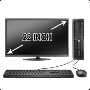 hp elite desktop computer, intel core 2 duo 2.9 ghz, 8 gb ram, 500 gb hdd, keyboard & mouse, wi-fi, 22 in lcd monitor (brands vary), dvd, windows 10, (renewed)