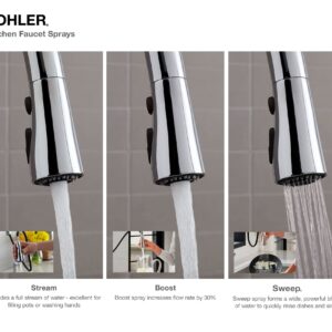 KOHLER Simplice Response Touchless Pull Down Kitchen Faucet in Stainless Steel, K-22036-VS