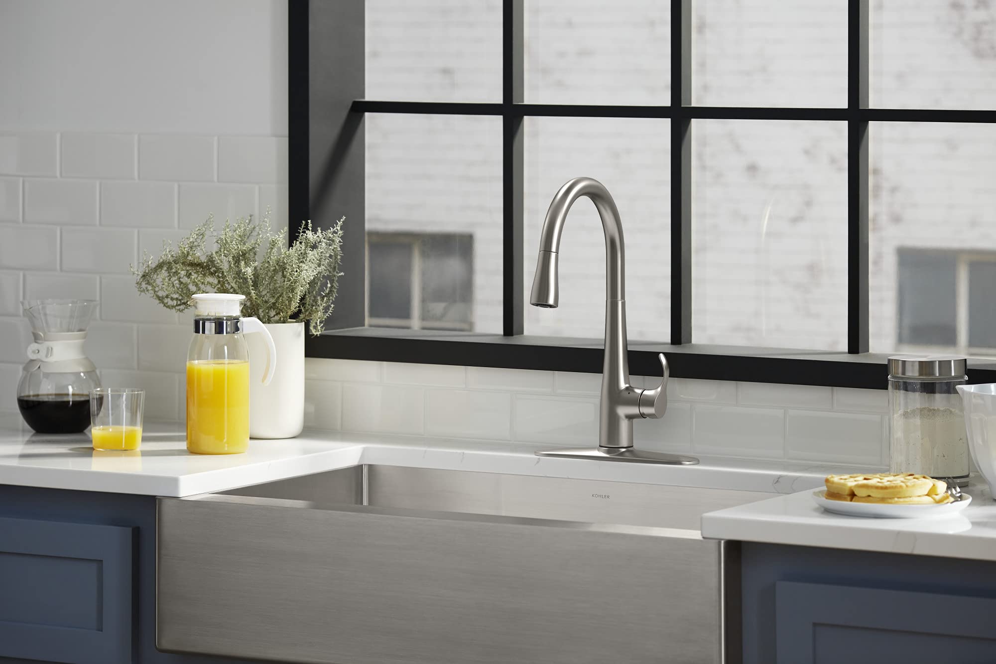 KOHLER Simplice Response Touchless Pull Down Kitchen Faucet in Stainless Steel, K-22036-VS