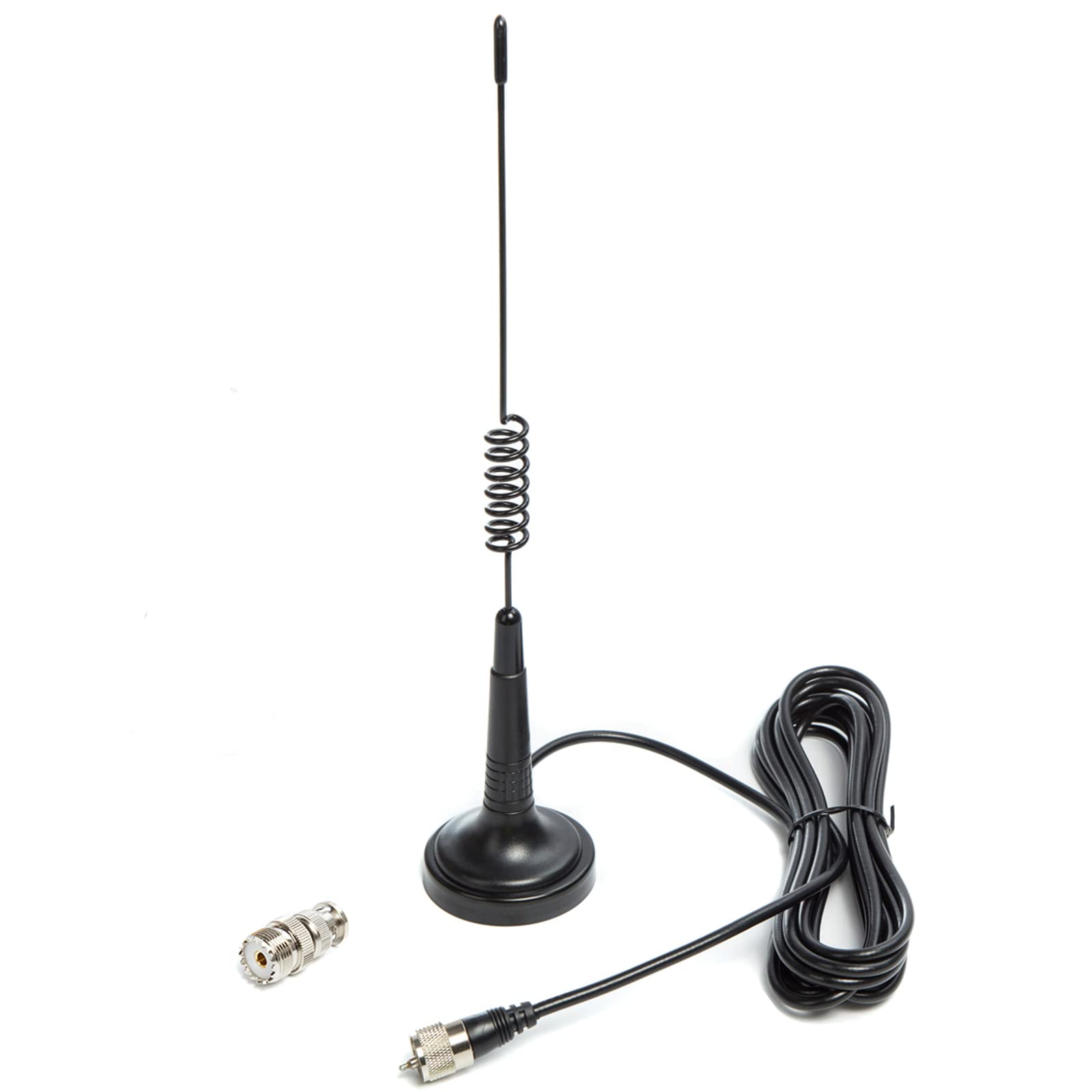 CB Antenna 27MHz Handheld CB Radio Antenna Magnetic Mount 14 Inch CB Radio Antenna PL259 & BNC Male Compatible with Cobra Midland Uniden President Vehicle Car Truck Mobile CB Radio Handheld CB Radio