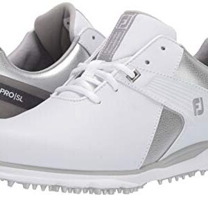 FootJoy Women's Pro|SL Previous Season Style Golf Shoes White/Silver/Grey, 5 M US