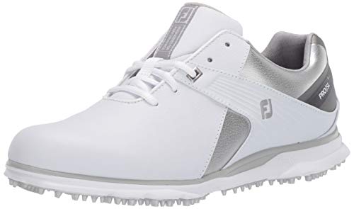 FootJoy Women's Pro|SL Previous Season Style Golf Shoes White/Silver/Grey, 5 M US