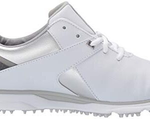 FootJoy Women's Pro|SL Previous Season Style Golf Shoes White/Silver/Grey, 5 M US