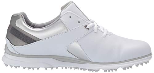 FootJoy Women's Pro|SL Previous Season Style Golf Shoes White/Silver/Grey, 5 M US