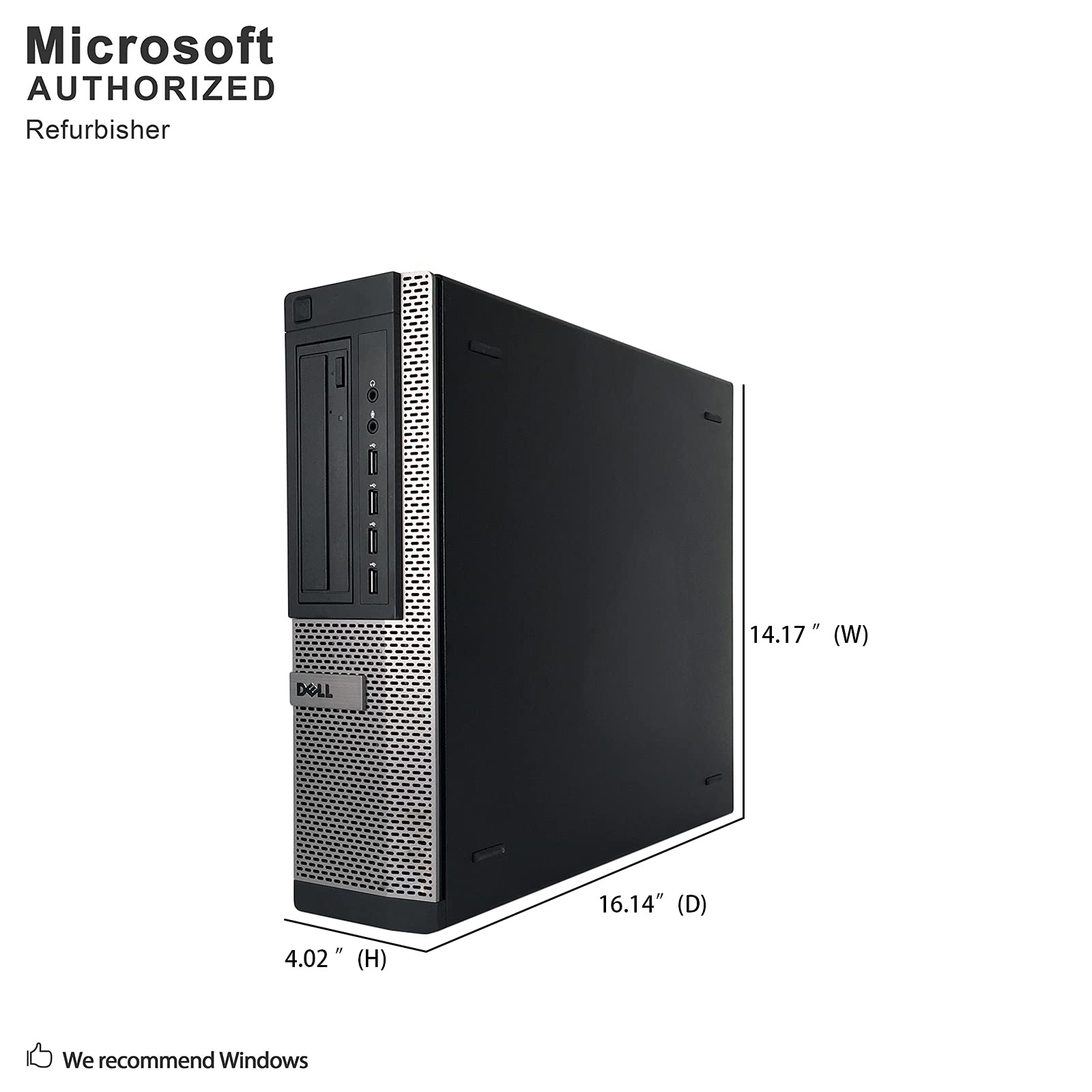 DELL OptiPlex 790 Desktop Computer Package - Quad Core i5 3.1-GHz, 4GB RAM, 250GB HDD, DVD, 22 Inch LCD, Keyboard, Mouse, WiFi, Bluetooth, Windows 10 (Renewed)