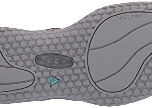 KEEN Womens SOLR High Performance Sport Closed-Toe Water Sandal Shoe, Light Gray/Ocean Wave , 10