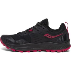 saucony women's s10556-20 peregrine 10 running shoe, black | barberry - 5 m us