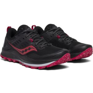 Saucony Women's S10556-20 Peregrine 10 Running Shoe, Black | Barberry - 5 M US