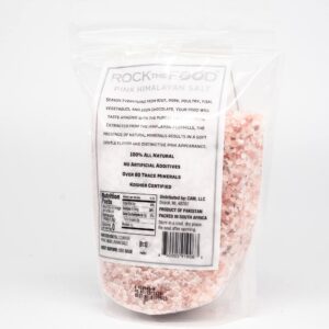 Rock The Food | Pink Himalayan Salt Bulk, 2.2 lb Coarse Grain | For Table Salt in Grinders or Spice Jars | Bath Salt | Gourmet Pure Crystal | 100% Natural & Kosher Certified