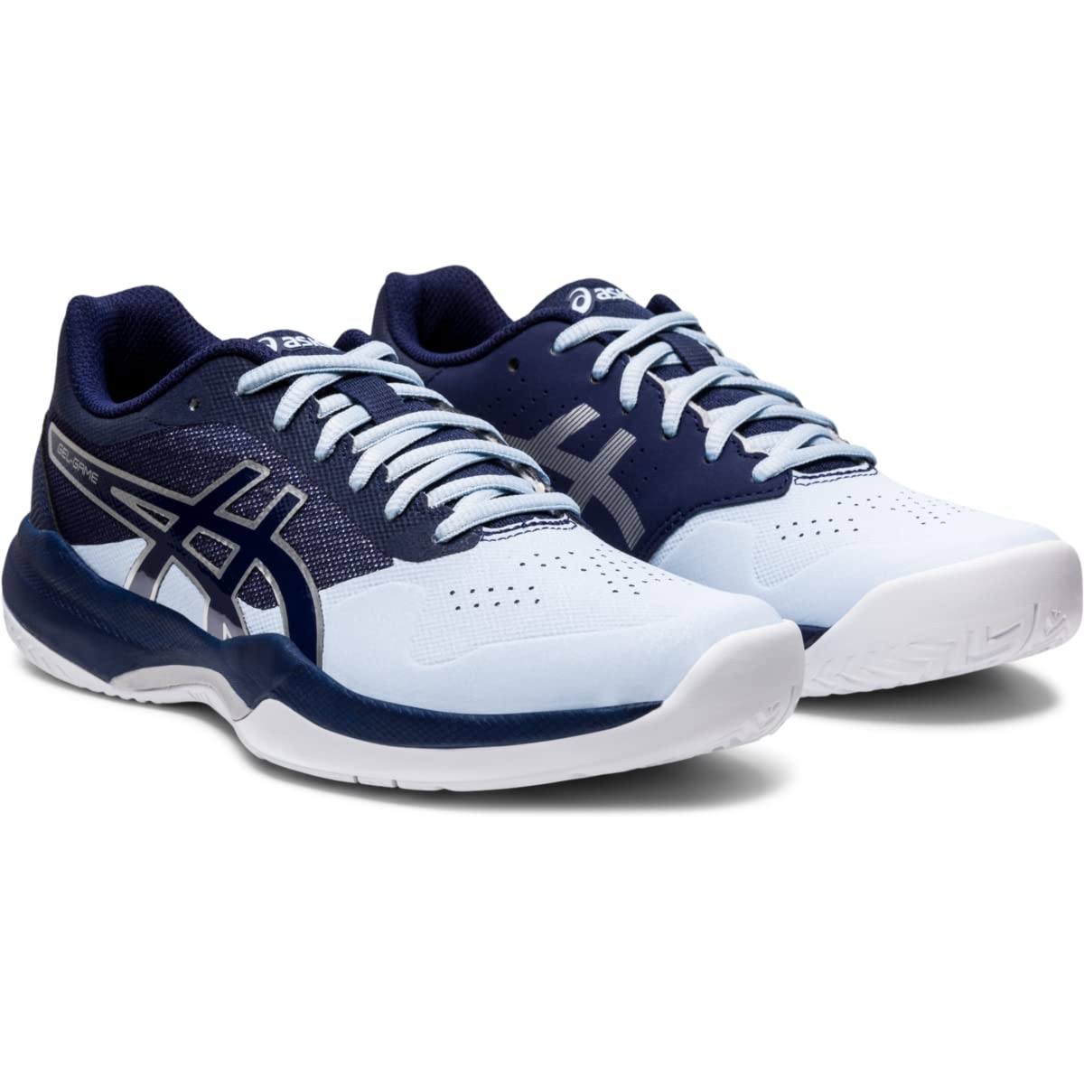 ASICS Women's Gel-Game 7 Tennis Shoes, 7.5, Soft Sky/Peacoat