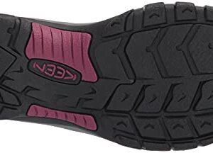 KEEN Women's Newport H2 Closed Toe Water Sandals, Black/Raspberry Wine, 8.5