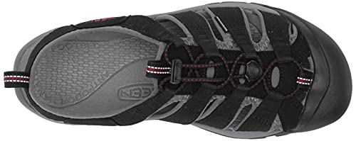 KEEN Women's Newport H2 Closed Toe Water Sandals, Black/Raspberry Wine, 8.5