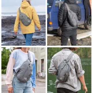 WATERFLY Crossbody Sling Backpack Sling Bag Travel Hiking Chest Bag Daypack