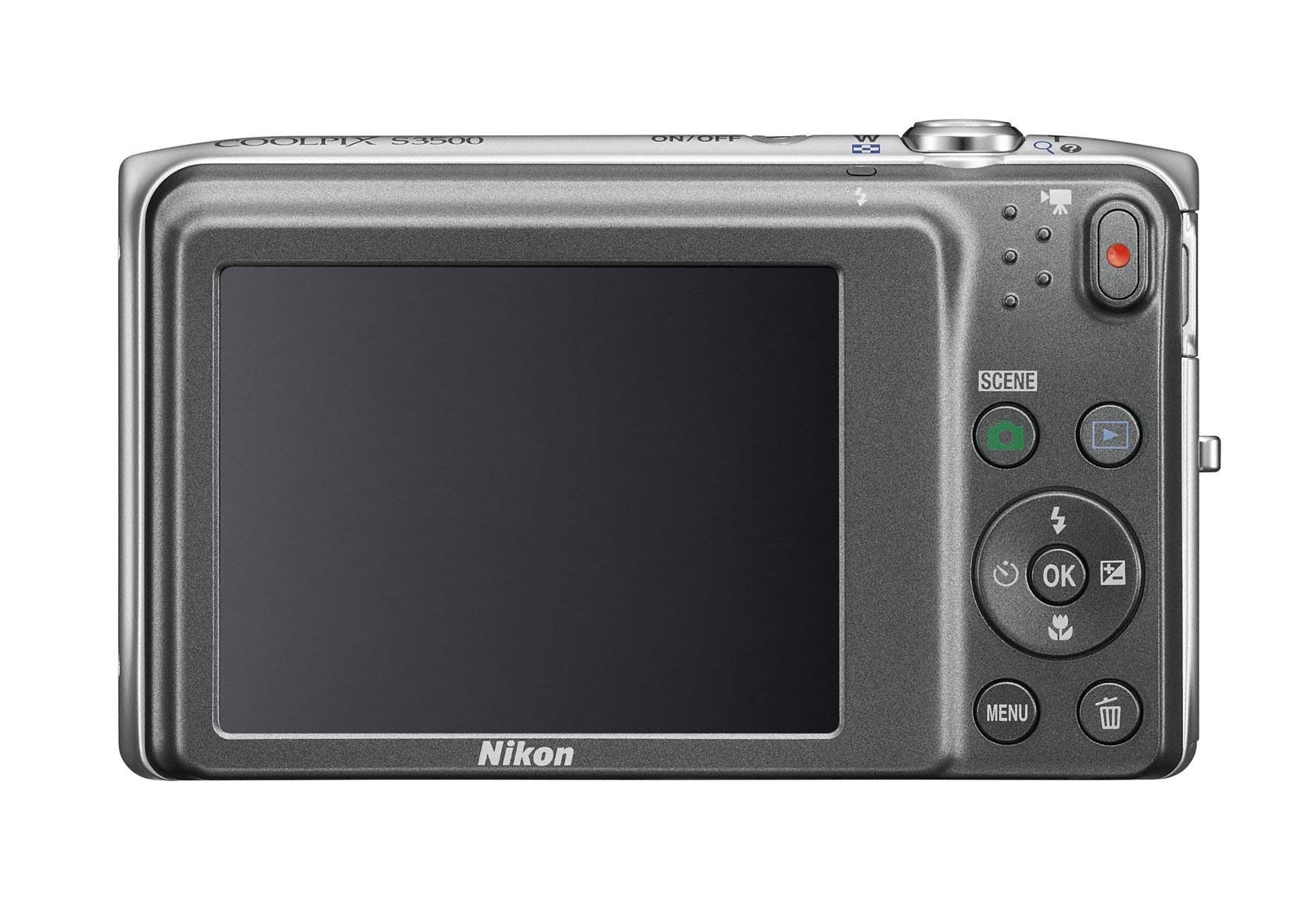 Nikon COOLPIX S3500 20.1 MP Digital Camera with 7x Zoom (Silver) (OLD MODEL) (Renewed)