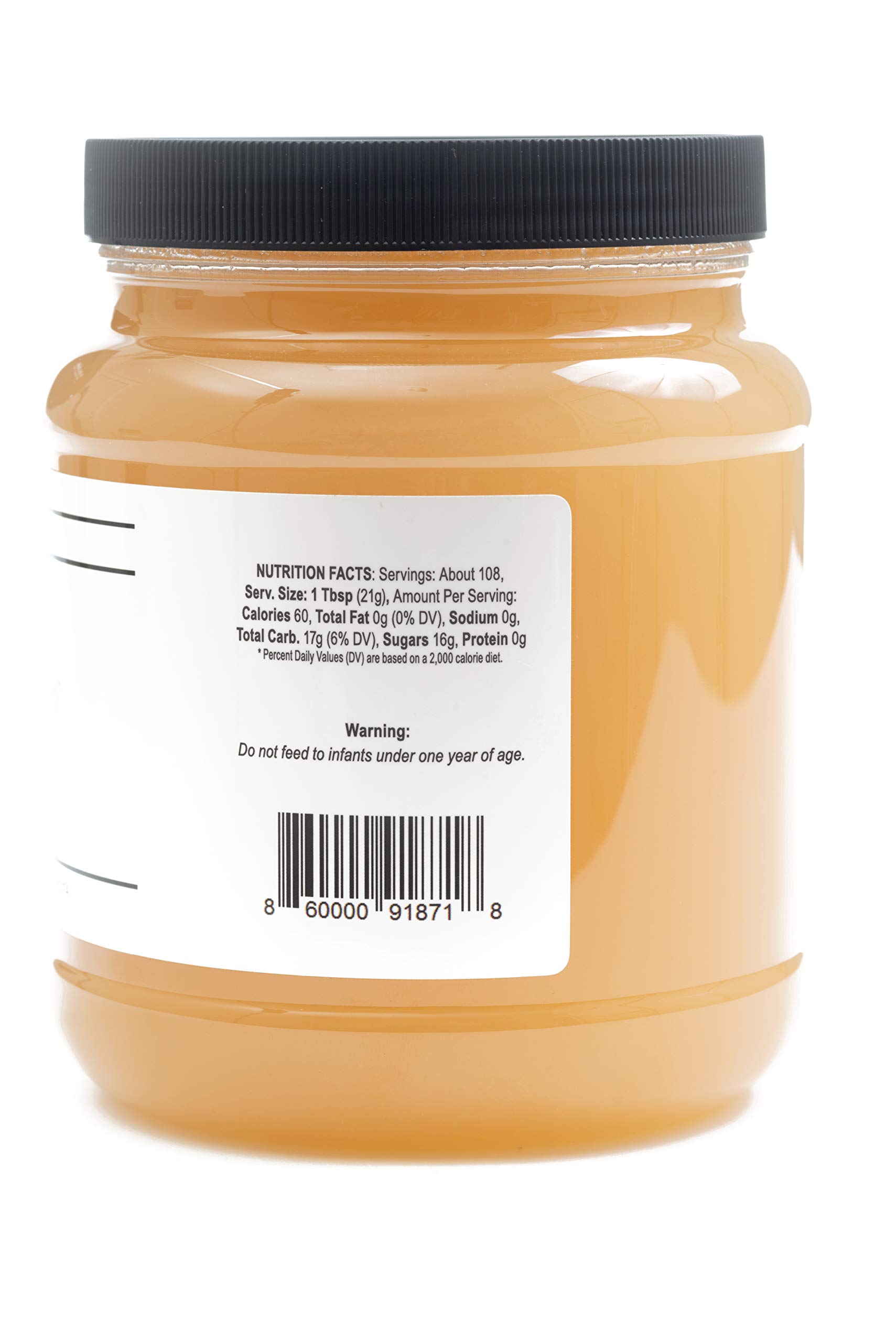 TJO Bees Raw and Unfiltered Honey (5 LB (80 OZ) Jar)