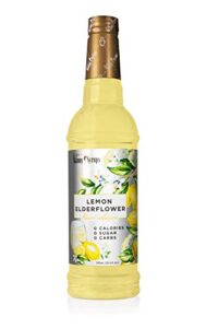 jordan's sugar-free flavored skinny syrup, large 25.4-oz. bottle (lemon elderflower) with zero carbs, zero sugar and zero calories