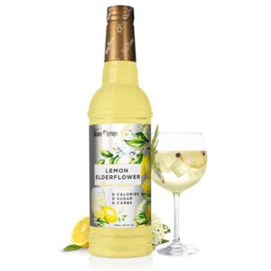 Jordan's Sugar-Free Flavored Skinny Syrup, Large 25.4-oz. Bottle (Lemon Elderflower) with Zero Carbs, Zero Sugar and Zero Calories