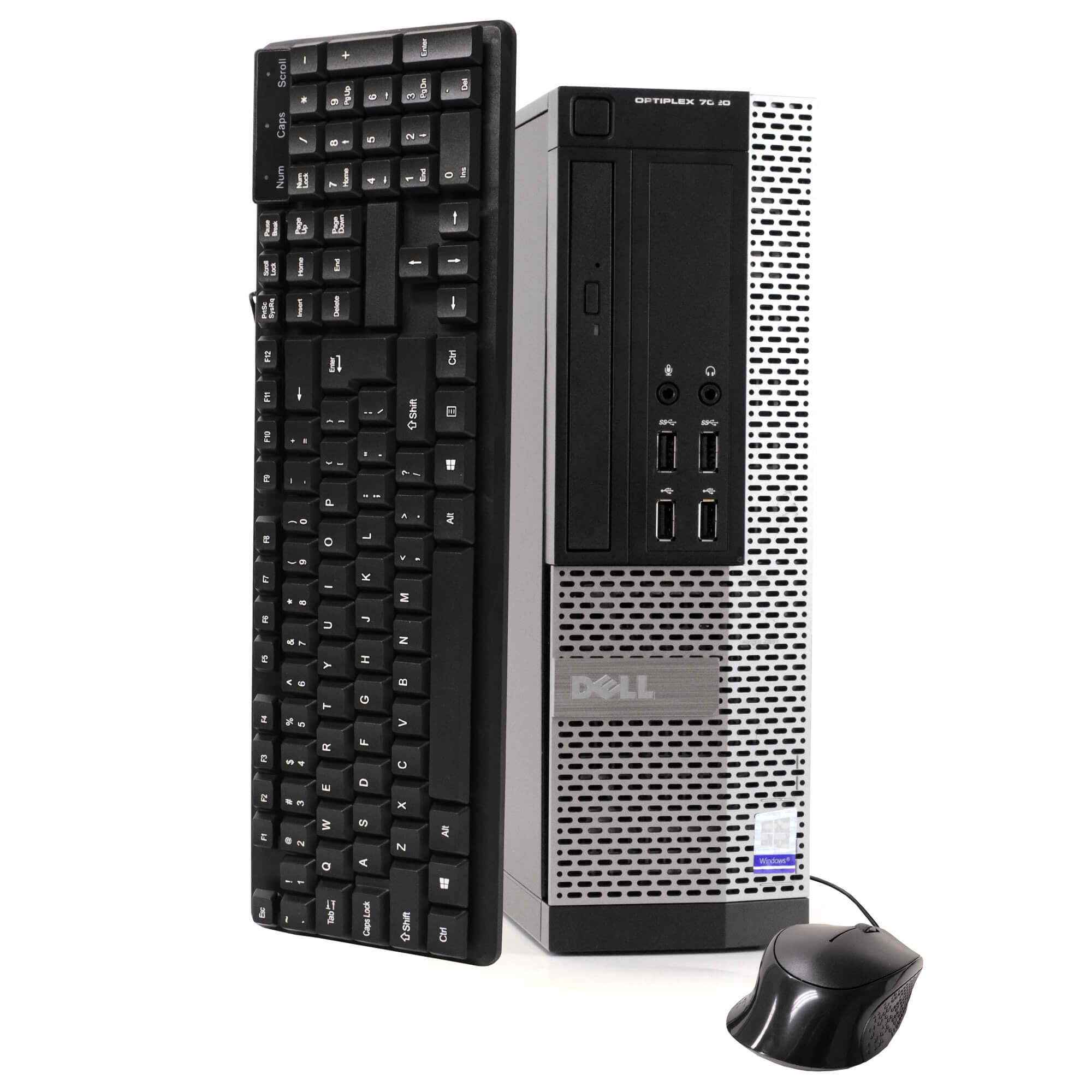 Dell OptiPlex 7020, 22 Inch LCD, Intel Quad Core i5 3.3GHz, 8GB RAM, 500GB HDD, DVD, Windows 10 Pro (Renewed)