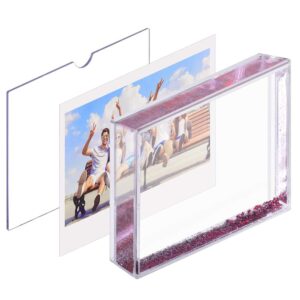 Kingho Glitter Picture Frame Cute Liquid Acrylic Photo Frames for Family Friends Couples Gifts, Mount for 4x6 inch (10x15 cm) Picture