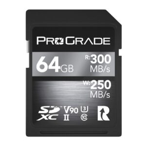 prograde digital sdxc uhs-ii v90 300r memory card (64gb)