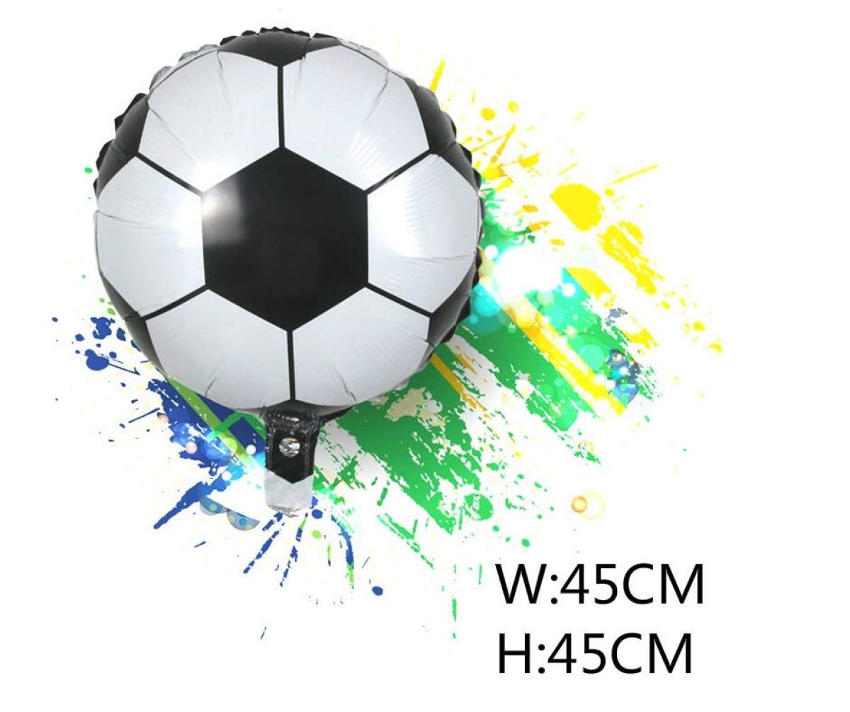 24 Pcs 18 Inch Soccer Balloons Aluminum Foil Balloons Mylar Balloons for birthday party Soccer Party Decorations Football Party Supplies Birthday Party Decoration 45cm