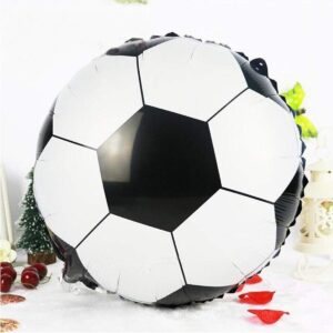 24 Pcs 18 Inch Soccer Balloons Aluminum Foil Balloons Mylar Balloons for birthday party Soccer Party Decorations Football Party Supplies Birthday Party Decoration 45cm