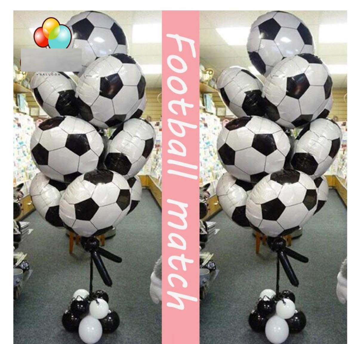 24 Pcs 18 Inch Soccer Balloons Aluminum Foil Balloons Mylar Balloons for birthday party Soccer Party Decorations Football Party Supplies Birthday Party Decoration 45cm