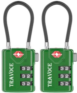 tsa approved luggage locks, travel locks which also work great as gym locks, toolbox lock, backpack and more 1,2,4,6 &10 pk (army green)