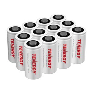 tenergy premium 12 pack nonrechargeable cr123a 3v lithium battery, 1600mah for arlo cameras, photo lithium batteries, security cameras, smart sensors, and more