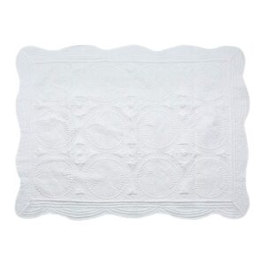 House White Baby Quilt, Cotton Embossed Baby Blanket,36x46inch