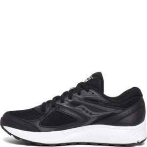 saucony women's cohesion 13 walking shoe, black | white, 8.5 m us