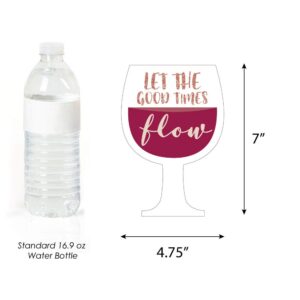 Big Dot of Happiness But First, Wine Tasting Party Essentials Glass Decorations DIY - Set of 20