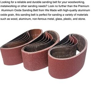 Tonmp 15 PCS 3" x 21" Premium Sander Belts - 5 Each of 40 80 120 Grit Aluminum Oxide Sanding Belts For Belt sander (3x21 inch)