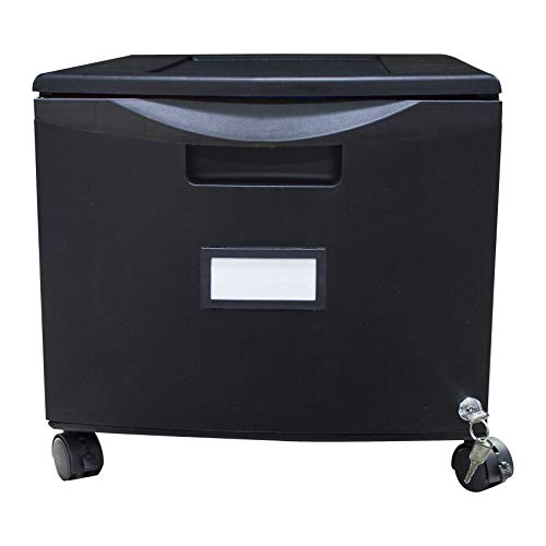 Storex 61264A01C File Cabinet, 1-Pack, Black