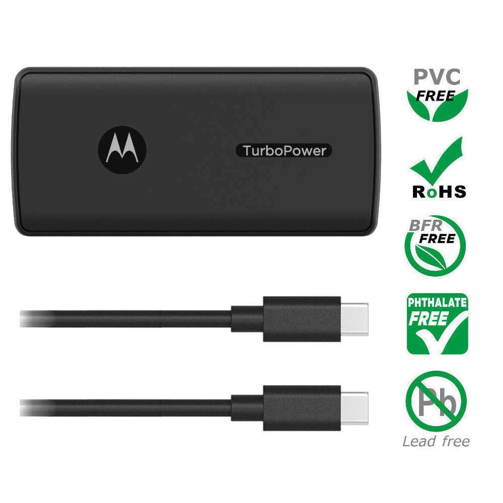 Motorola TurboPower Pack 5000- Ultra Compact, USB-PD and QC3.0 Power Bank for Moto G Power/Stylus/Fast, Razr, Edge/Edge+, One Fusion+/Vision+/Zoom, G7 Play/Power/Optimo Maxx/Supra