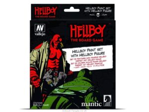 vallejo val70187 board game, farbsetmit av model color hellboy (8 paints & figure), various, 9 piece set