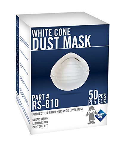 The Safety Zone White Cone Dust Masks, Non-Rated Nuisance Level (50 per Box)