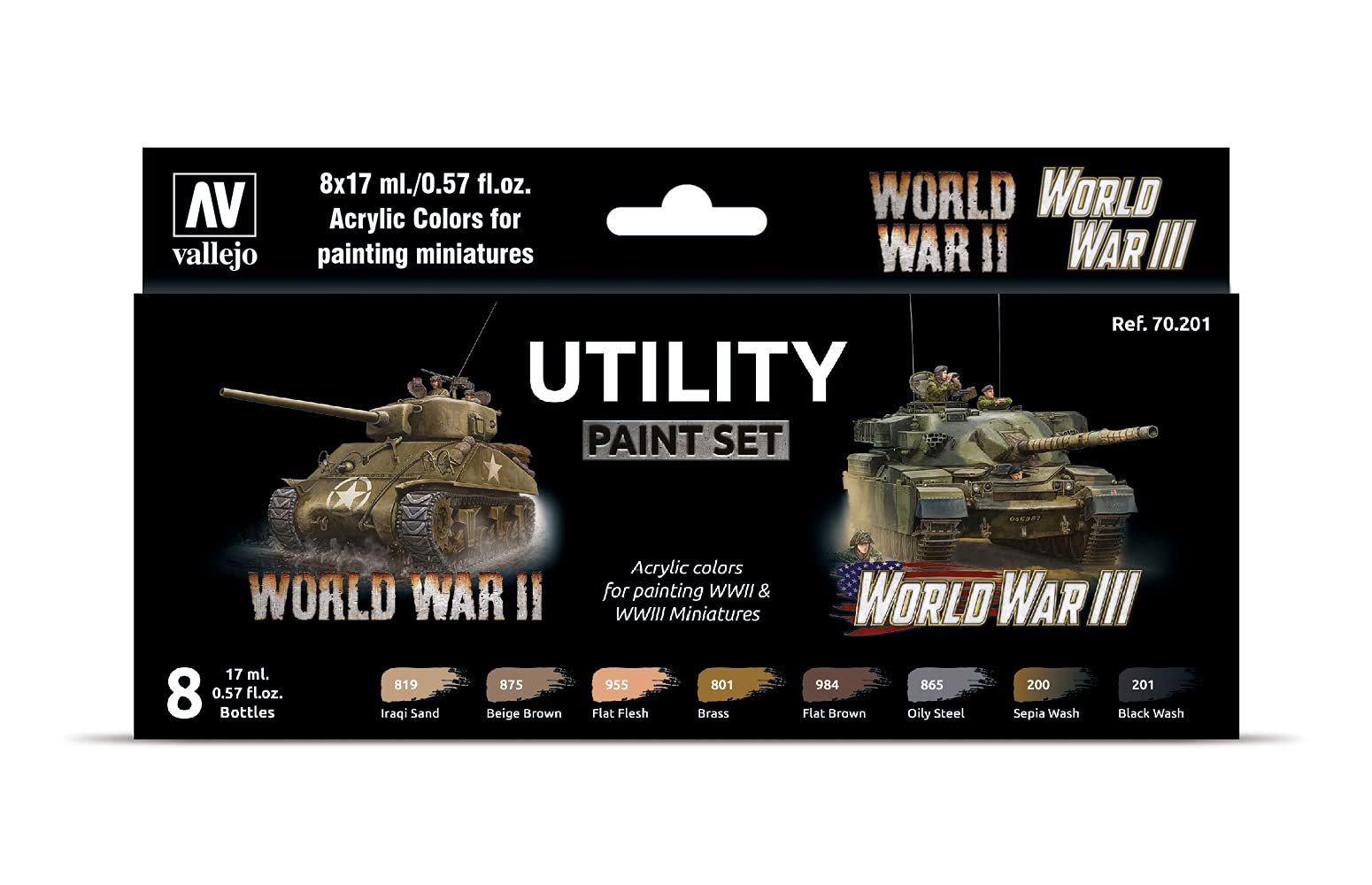 MODEL COLOR SET: UTILITY PAINT SET (8)