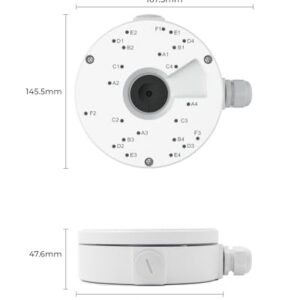 Reolink Junction Box D20 for Reolink Dome Cameras - RLC-520A, RLC-820A, RLC-823A, RLC-842A, RLC-1224A, E1 Outdoor PoE/Pro, RLC-823A 16X, RLC-843A