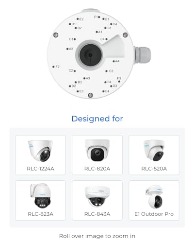 Reolink Junction Box D20 for Reolink Dome Cameras - RLC-520A, RLC-820A, RLC-823A, RLC-842A, RLC-1224A, E1 Outdoor PoE/Pro, RLC-823A 16X, RLC-843A