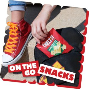 Cheez-It Cheese Crackers, Baked Snack Crackers, Lunch Snacks, White Cheddar (40 Packs)