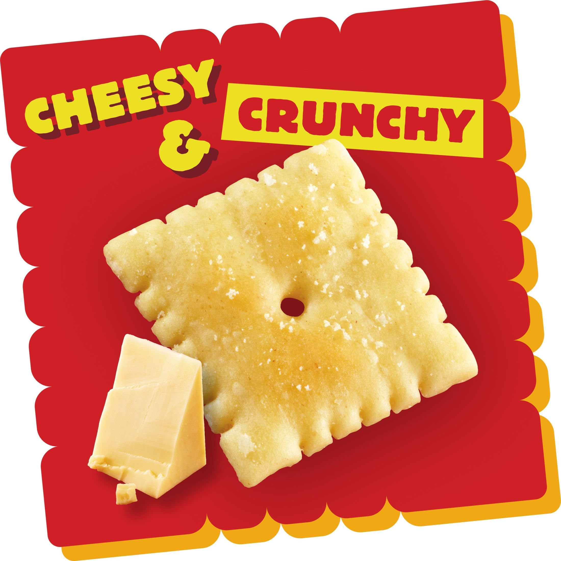 Cheez-It Cheese Crackers, Baked Snack Crackers, Lunch Snacks, White Cheddar (40 Packs)