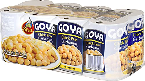 Goya Foods Chick Peas, Garbanzo Beans, 15.5 Ounce (Pack of 8)